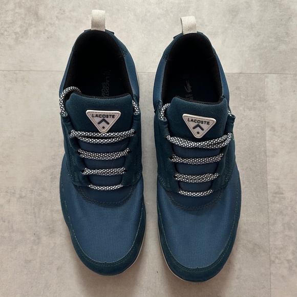Men's Lacoste Sport Teal blue suede & nylon sneaker Style L.Ight 417 1 USA 10 - Picture 3 of 8